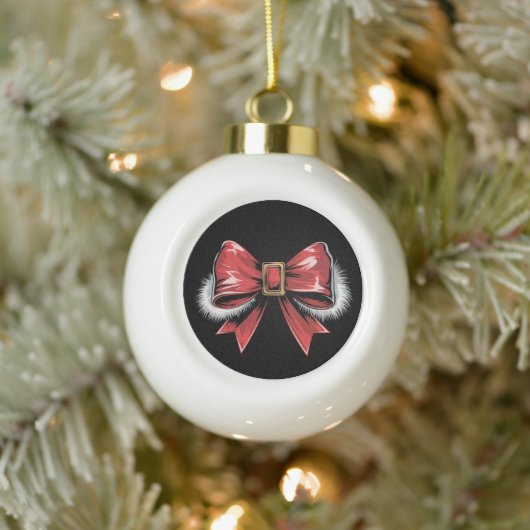 サンタボウノールサンタコケットクリスマスホリデー セラミックボールオーナメント (ツリー)