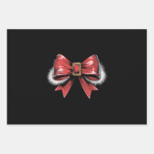 サンタボウノールサンタコケットクリスマスホリデー ラッピングペーパーシート (正面)