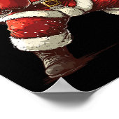 サンタボクシングクリスマスmmaムエタイラバーボクサーキリスト ポスター (角)