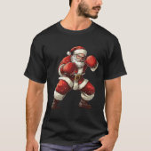 サンタボクシングクリスマスmmaムエタイラバーボクサーキリスト tシャツ (正面)