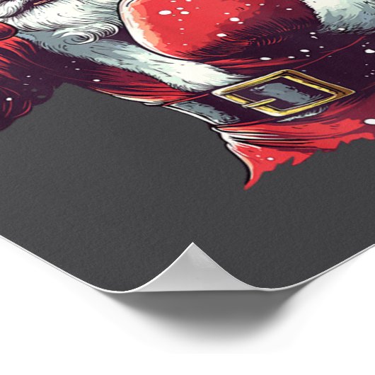 サンタボクシング恋人mmaムアイタイボクサークリスマスX ポスター (角)