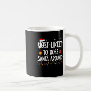 サンタボスのまわりにおもしろいクリスマス コーヒーマグカップ