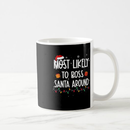 サンタボスのまわりにおもしろいクリスマス コーヒーマグカップ (右)