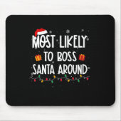 サンタボスのまわりにおもしろいクリスマス マウスパッド (正面)