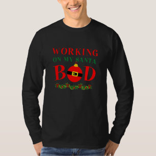 サンタボディ作り中 メンズ クリスマス フード Xmas Tシャツ