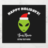 サンタボトル付きクリスマスビールエイリアン ビールラベル (シングルラベル)