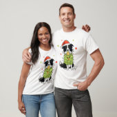 サンタボーダーコリー クリスマスボーダーコリー 犬の母 Tシャツ (ユニセックス)