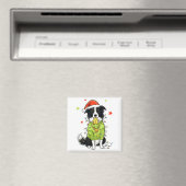 サンタボーダーコリー クリスマス ボーダーコリー 犬の母 マグネット (インサイチュ (食洗機))