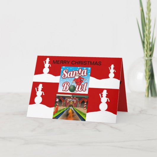 サンタボーリングクリスマスカード シーズンカード (正面)