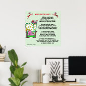 サンタポスターを待っているクリスマス詩 ポスター (ホームオフィス)