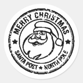 サンタポスト北極クリスマスのお気に入りプレゼント ラウンドシール