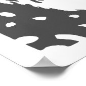 サンタポップ・アートのアートメリークリスマスライトグレー ポスター (角)