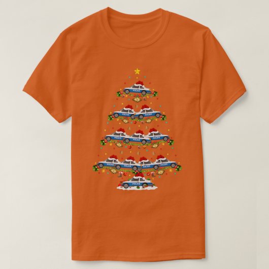 サンタポリス車のクライストにマッチするパトカーの恋人 Tシャツ (デザイン正面)