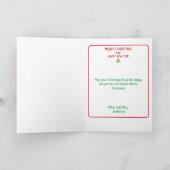 サンタポーカー クリスマスと新年のカード サンキューカード (内部)