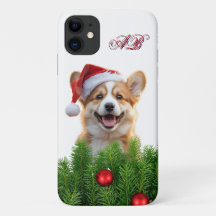 サンタポーズのコーギー ホリデーiPhoneデザイン