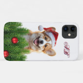 サンタポーズのコーギー ホリデーiPhoneデザイン Case-Mate iPhoneケース (裏面(横))