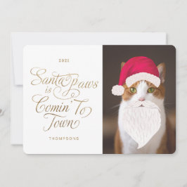 サンタポーズは町にコミンペットおもしろい写真サンタ シーズンカード