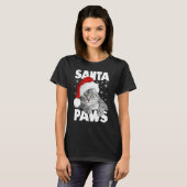 サンタポーズクリスマスキティおもしろいネコ1 Tシャツ (正面フル)