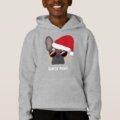 サンタポーズクリスマスブルータンフランスのブルドッグ (正面)