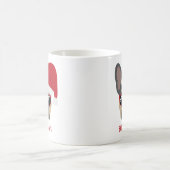 サンタポーズクリスマスブルータンフランスのブルドッグ コーヒーマグカップ (中央)