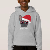 サンタポーズクリスマスブルーフランスのブルドッグ (正面)