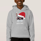 サンタポーズクリスマスブルーメルルフランスのブルドッグ (正面)