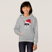 サンタポーズクリスマスブルーメルルフランスのブルドッグ (正面フル)