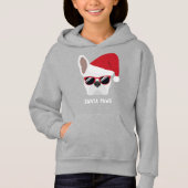 サンタポーズクリスマスホワイトフランスのブルドッグ (正面)