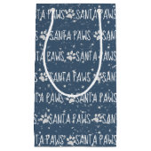 サンタポーズクリスマスポープリント スモールペーパーバッグ (正面)