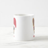 サンタポーズクリスマスライトファウブルドフランスのッグ コーヒーマグカップ (中央)