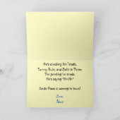 サンタポーズゴールデンリトリバースタイルクリスマスカード シーズンカード (内部)