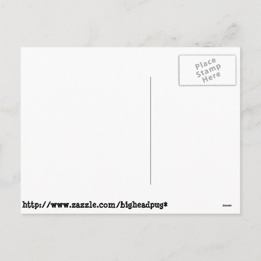 サンタポーズパグ シーズンポストカード (裏面)