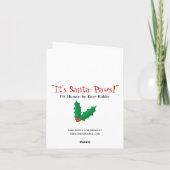 サンタポーズプおもしろいグクリスマス/ホリデーカード シーズンカード (裏面)