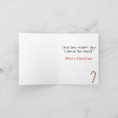 サンタポーズプおもしろいグクリスマス/ホリデーカード シーズンカード (内部)