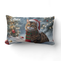 サンタポーズベンガルキャットクリスマスパーソナライズド