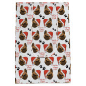 サンタポーズ来はタウンラッピング紙 ミディアムペーパーバッグ (裏面)