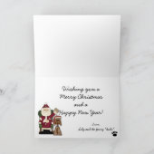 サンタポーズ来は町クリスマスペットカードへ シーズンカード (内部)