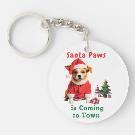 サンタポーズ来は町フェスティバルペット キーホルダー (正面)