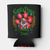 サンタポーズ来は町、プグサンタクリスマスへ 缶クーラー (裏面)