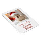 サンタポーズ準備ができて待ち – 犬好きクリスマス マグネット (右側)