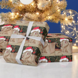 サンタポーズ – ワイマラーンドッグクリスマス ラッピングペーパー