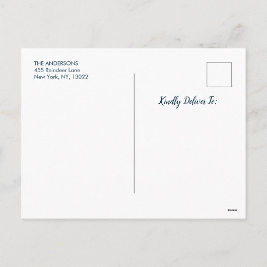 サンタポーズ | 猫おもしろいと犬のペット写真 シーズンポストカード (裏面)