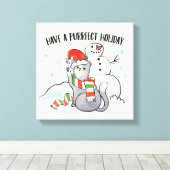 サンタポーズ |親しい休日を過ごす キャンバスプリント (インサイチュ (ウッドフロア))