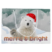 サンタポーラベア |クリスマス抱き枕 ラージペーパーバッグ (裏面)