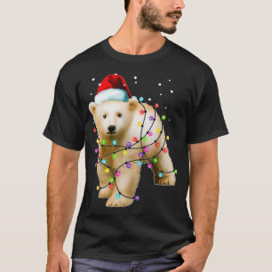 サンタポーラーベア、クリスマス、男女キッズ、クマ Tシャツ