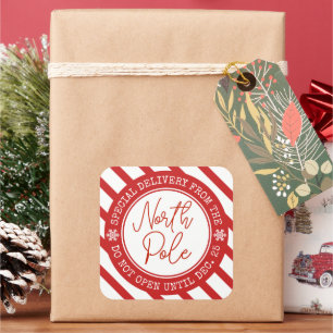 サンタポールクリスマスからの特別な配達 スクエアシール