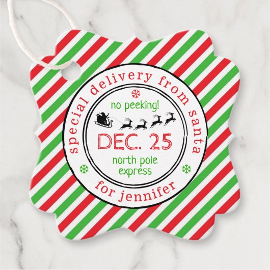 サンタポールクリスマスからの特別な配達 フェイバータグ (正面)