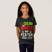 サンタマイ親愛シスターがパジャマのクリスマスをおもしろいやったこと Tシャツ (正面フル)