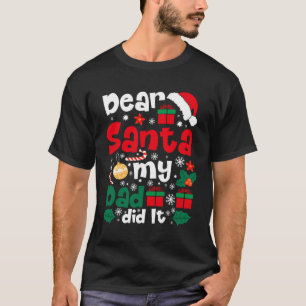 サンタマイ親愛パパがクリスマスのパジャマおもしろいをやった Tシャツ
