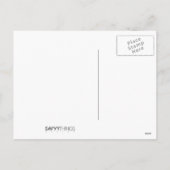 サンタマウスとクリスマスツリーのヴィンテージ シーズンポストカード (裏面)